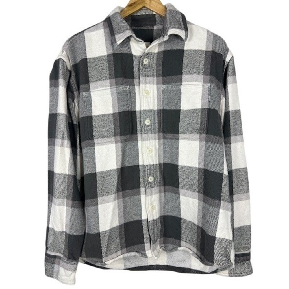 American Eagle Outfitters Mens Plaid Flannel Shirt Jacket Fit Long Sleeve Size S